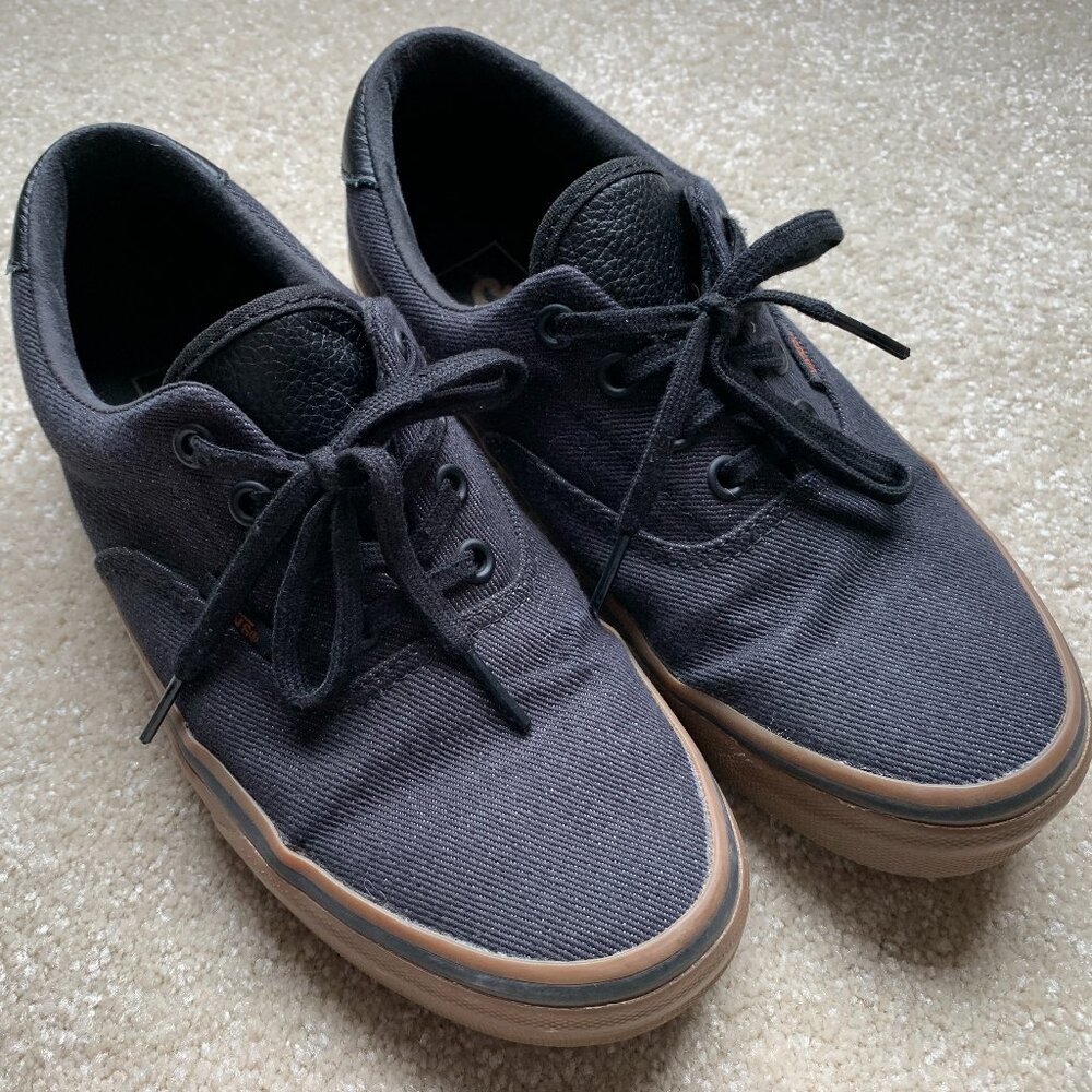 Vans Bishop Waxed Denim Gum Black Sneakers Men 6 / Women 7.5